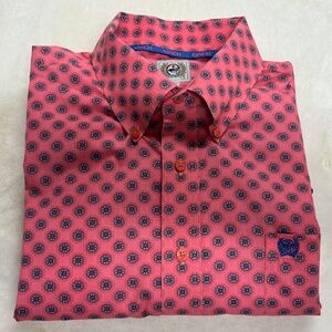 Cinch Men's Pink, Blue, Black and Gray Shirt, Size L